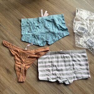 Victoria Secret Panties set of 3 SIZE M - 2 boyshort panties and 1 Thong NEW